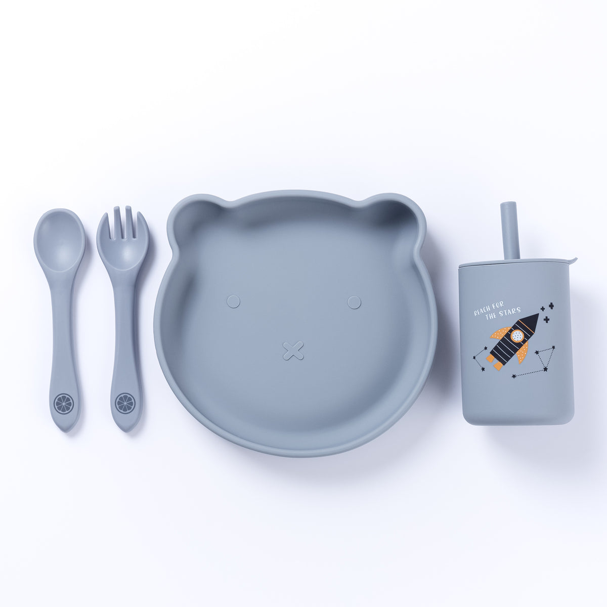 Silicone spoon and fork set – Nibble and Rest USA