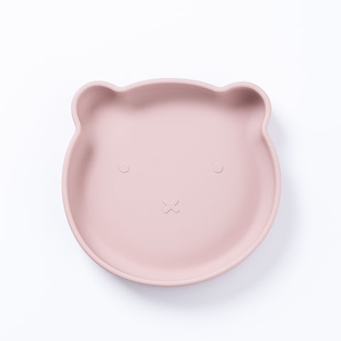 Silicone Bear Plate - Pink Mauve