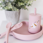 Silicone Feeding Set - Pink Mauve