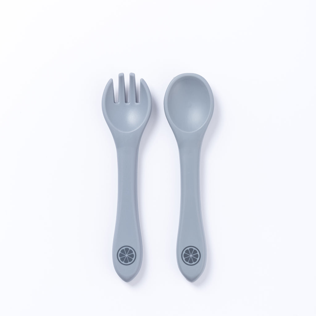 Silicone spoon and fork set – Nibble and Rest USA