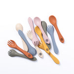Silicone Spoon & Fork - Pink Mauve