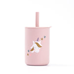 Silicone Straw Cup - Pink Mauve