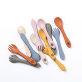 Silicone Spoon & Fork - Mustard